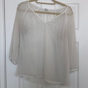 Old Navy Sheer White Blouse
